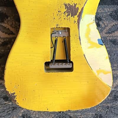 Friedman USA Custom Shop Vintage S Strat Guitar in Yellow & Black Leopard with extras image 16