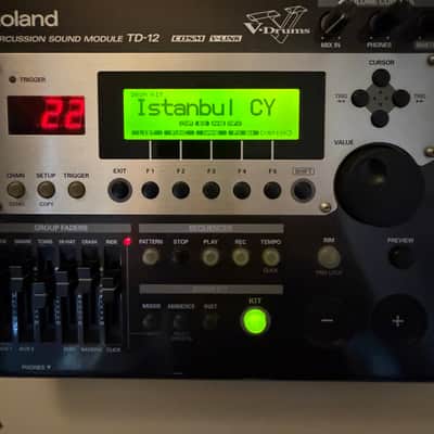 Roland TD12 Electronic Drum Module w V-Expressions Power Series Expansion Screen Excellent Vdrums drum set Brain image 2