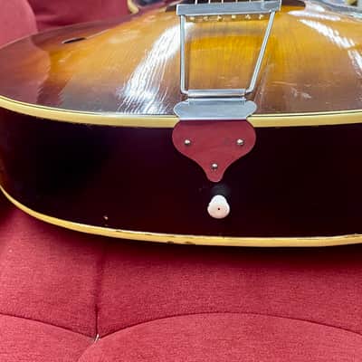 Silvertone H708 by Harmony Acoustic Archtop Guitar 1947 - Sunburst image 12