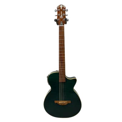 Crafter CT-120 TBU Transparent Blue Electro Acoustic Guitar | Reverb