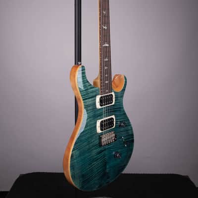 PRS SE Custom 24 Electric Guitar - Slate Blue - Flame Maple Top with Gig Bag image 3