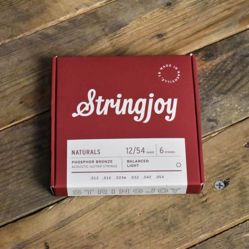 Stringjoy SJ-NB1254 Naturals Phosphor Bronze Acoustic Guitar Strings Light 12-54 image 1