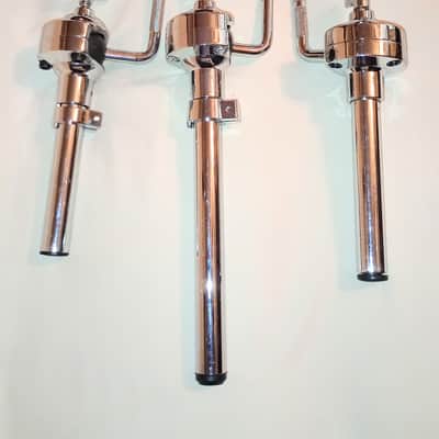 UNMARKED LOT OF 3 TOM ARM TUBES=7/8" to 10.5mm RODS - CHROME- FREE SHIP TO C-USA! image 2