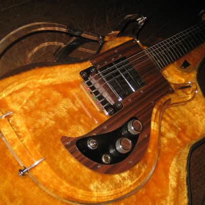 Univox Lucy UHS-1 Lucite Guitar Vintage MIJ Matsumoku, Ampeg Dan Armstrong Copy, Worldwide Shipping image 2