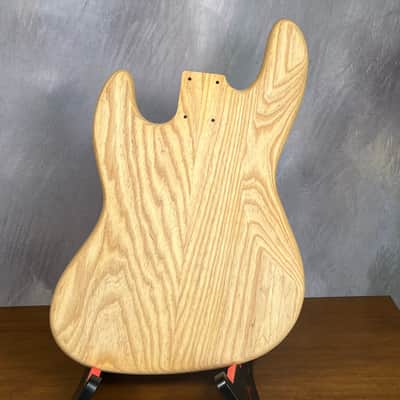 NOS High End Offset Bass Body – Highly figured Feathered Crotch American Cherry Top / Swamp Ash Back –Limited Supply R15 image 4