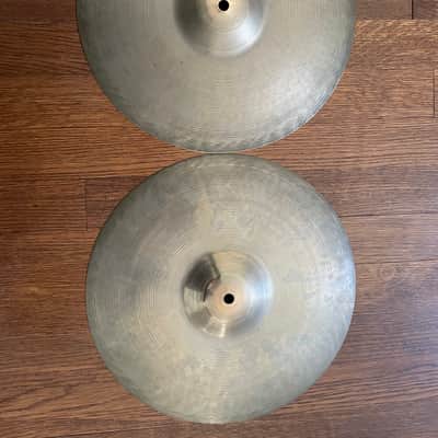 Zildjian Avedis 12” Transition Stamp (1950s) Pair Hi-Hat Cymbals image 1