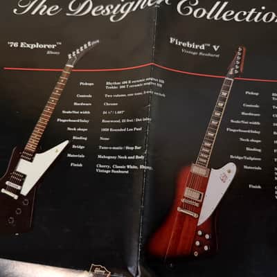 Gibson Poster Catalog Jimi Hendrix 1993 flying V Firebird Melody maker explorer nighthawk image 3