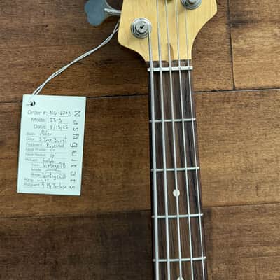 Nash Bass Model JB-5 3-Tone Sunburst 5-String Lollar Pickups NG6208 image 9