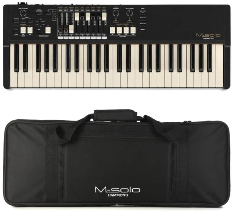 Hammond M-Solo Portable Organ with Gig Bag - Black image 1