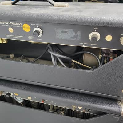 Vintage Fender Super Showman SS-1000 Solid State Amp Head W/ Power Speaker XFL 2000 ( image 6