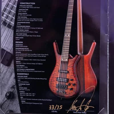 Warwick Masterbuilt Limited Edition Streamette 2022 - satin amber burst image 8