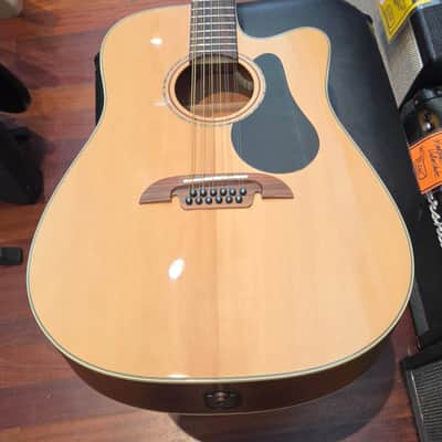 Alvarez AD60-12 CE 12 String Artist Dreadnought Acoustic Electric Guitar - Natural image 8