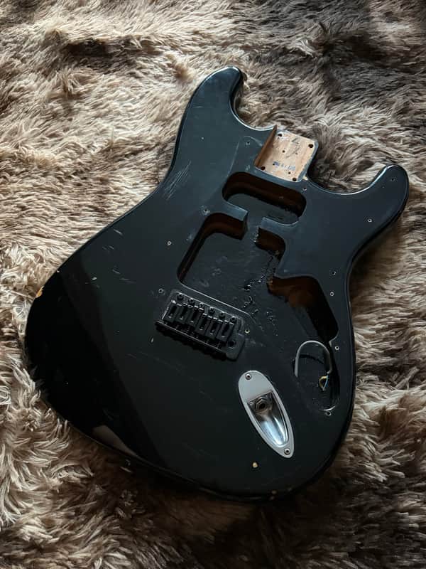 1990s Fender Mexico Stratocaster Body - Black image 1