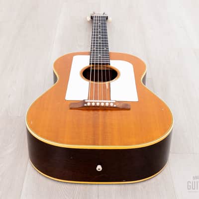 1964 Gibson F-25 Folksinger Vintage X-Braced Acoustic Guitar Natural, Crack-Free w/ Case image 11