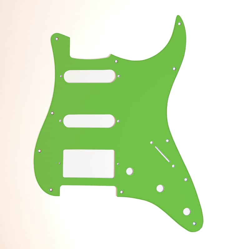Carmedon Electronics Stratocaster Pickguard 2021 Lime Green HSS image 1