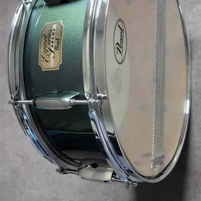 Pearl Export Holzsnare 14x5 Anfang der 2000er Dunkel grün image 2
