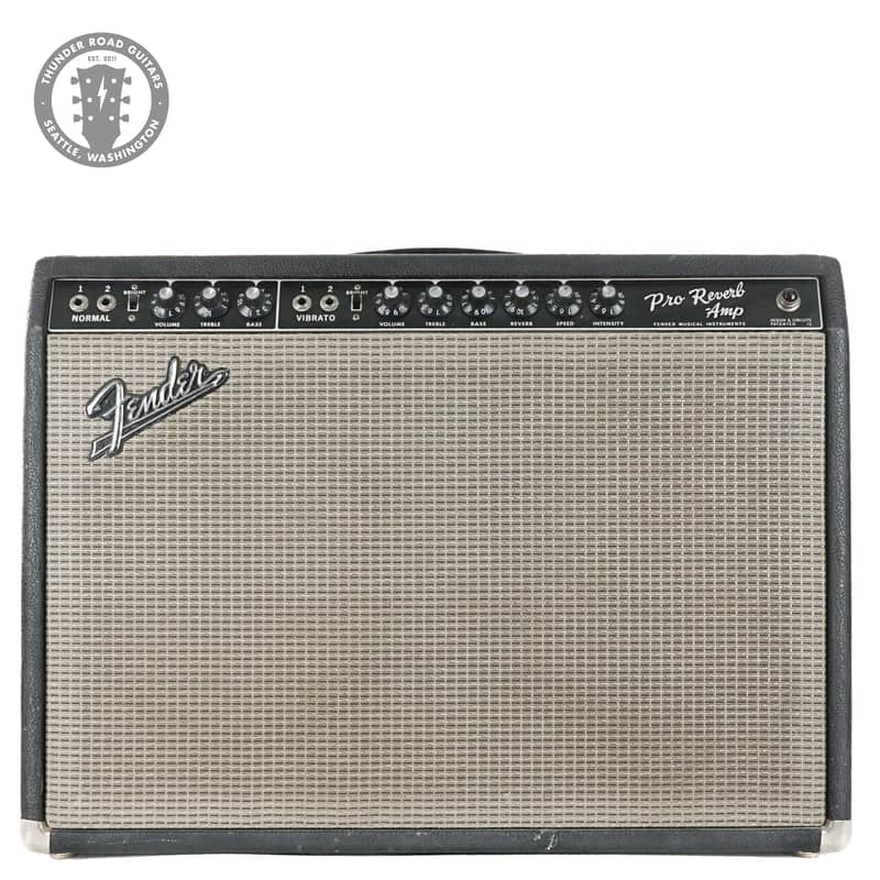 1967 Fender Pro Reverb Black Panel 2x12 Combo image 1