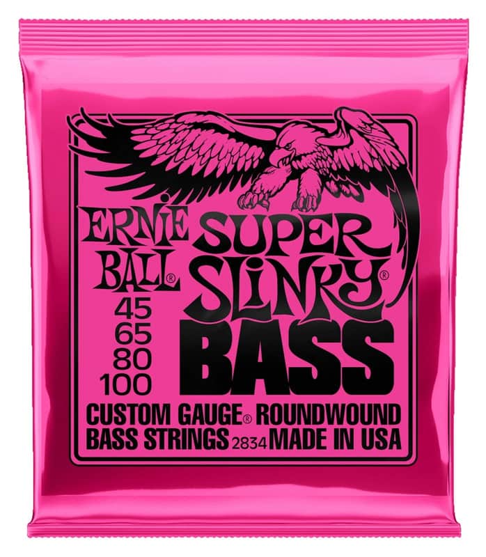 Ernie Ball 2834 Super Slinky Nickel Wound Electric Bass Strings 45-100 Gauge image 1