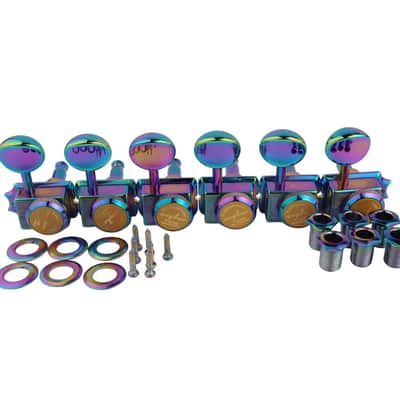 Rainbow Stratocaster Telecaster Style Guitar Vintage Deluxe Lock Tuning Pegs Machine Heads image 4