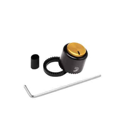 D’Addario Universal Loknob Pro - Large Black & Gold Metal Knob image 1