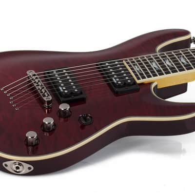 Schecter Omen Extreme-7 Electric Guitar - Black Cherry (2008) image 8