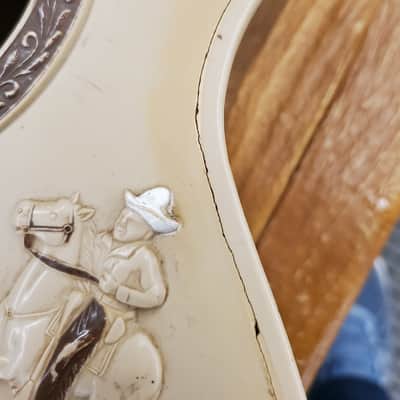 Emenee Western Guitar  vintage antique toy guitar with 3D graphics image 10