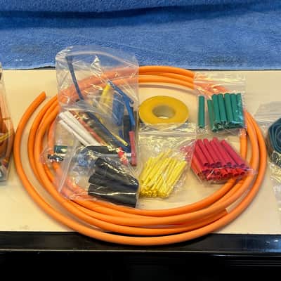 Tube Amp Builder Wire & Heat Shrink Lot – Cloth Pushback Wire, Speaker Wire, Power Cords & Tubing Various image 3