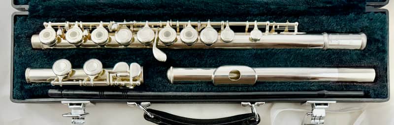 Yamaha YFL-281 Japan Inline G C-Foot Flute 2010s - Silver image 1