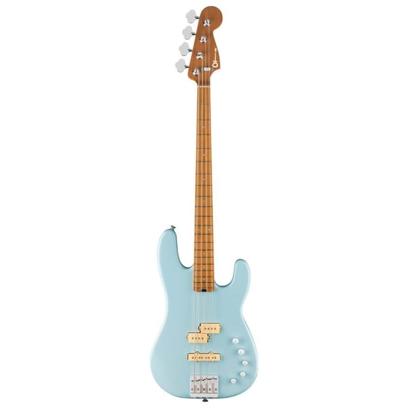 Charvel ProMod San Dimas PJ IV 4-String Right-Handed Bass Guitar with Caramelized Maple Fingerboard and Neck (Sonic Blue) image 1