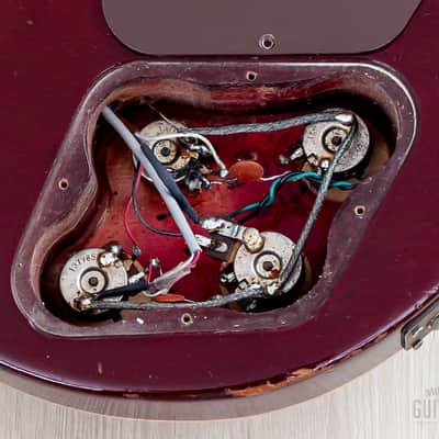 1975 Gibson Les Paul Deluxe Vintage Guitar Cherry, Humbucker Conversion w/ 57 Classic PAFs, Bigsby B7 & Case image 16