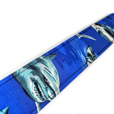 Shark Guitar Strap - Great White Shark Guitar Strap- Acoustic, Electric, or Bass- Handcrafted and D image 4