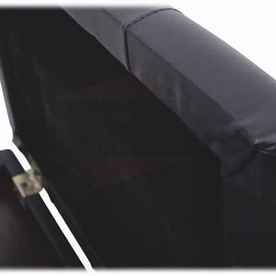Griffin Piano Bench - Black Solid Wood Frame & Luxurious, Comfortable PU Leather - Padded Seat Keyboard Stool With Hidden Storage Space - Sturdy Vintage, Adjustable, Antique Design image 8