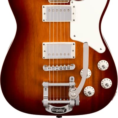 Squier Paranormal Troublemaker Telecaster Deluxe Bigsby Electric Guitar - Honey Sunburst