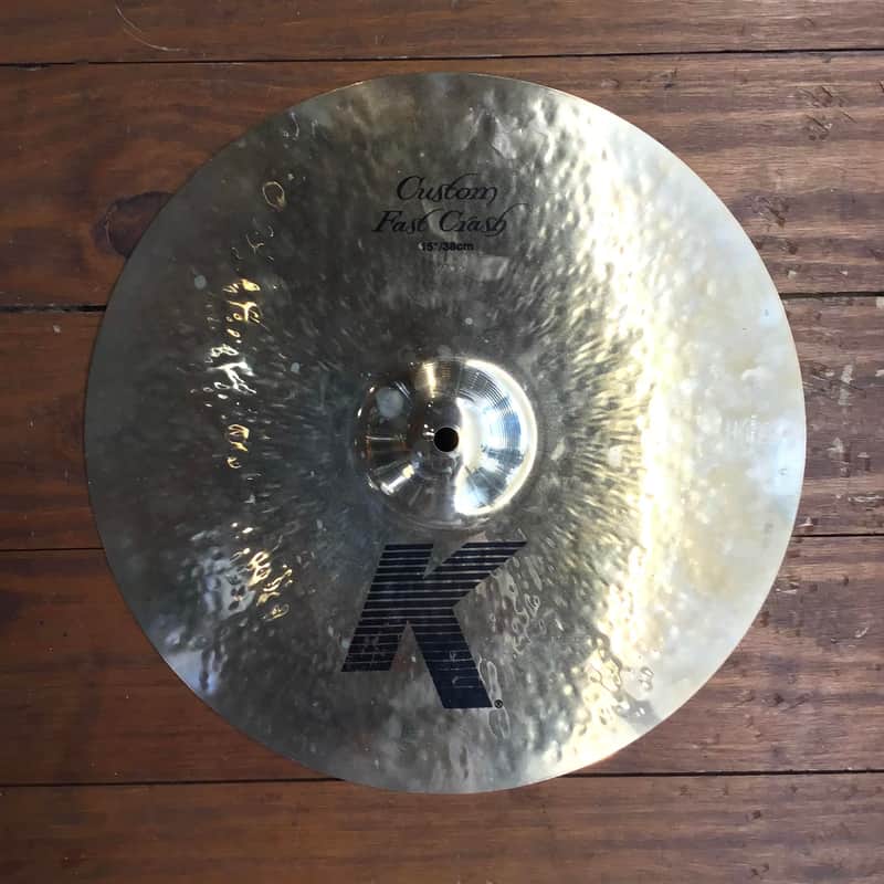 USED Zildjian K Custom 15" Fast Crash Cymbal (Brilliant) image 1