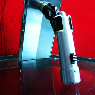 Vintage 1950's Shure 777 / 777S satin chrome crystal microphone harp mic Hi Z w mic clip and Ampex stand PROP REPAIR image 12