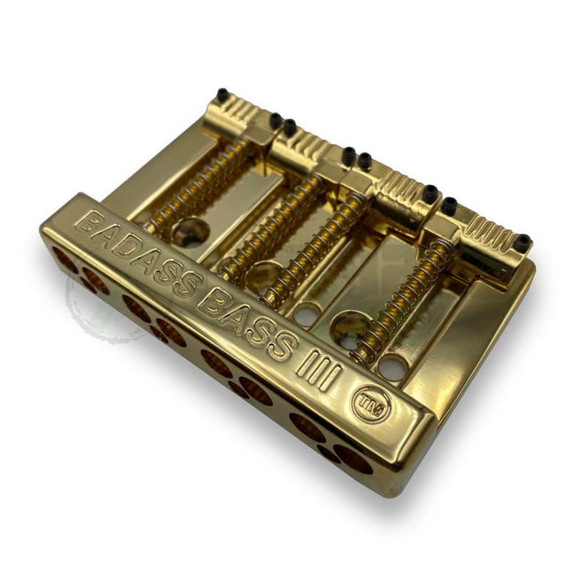Badass Leo Quan Badass III 4-String Bass Bridge with Grooved Saddles - Gold Finish - New