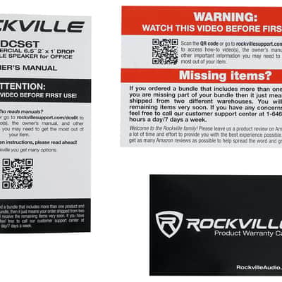 (2) Rockville DCS6T 70V Commercial 2' X 1' Drop Ceiling Tile Speakers For Office image 11