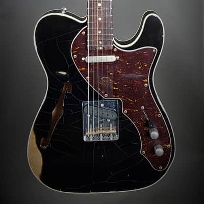 Manuel Ali Guitars Custom Thinline Relic 2020 relic black image 1