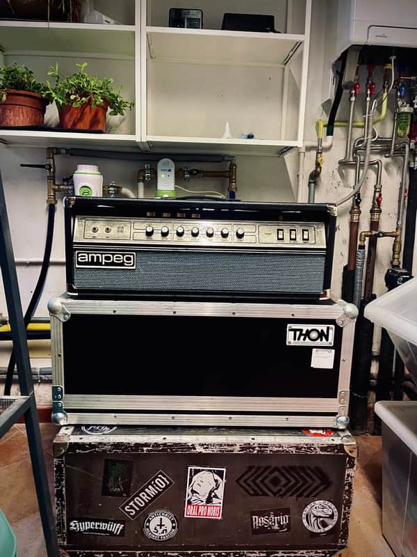 1970s Ampeg V4 100W Tube Amp Head ('73-'75) – Fresh Tubes – Vintage USA - Good