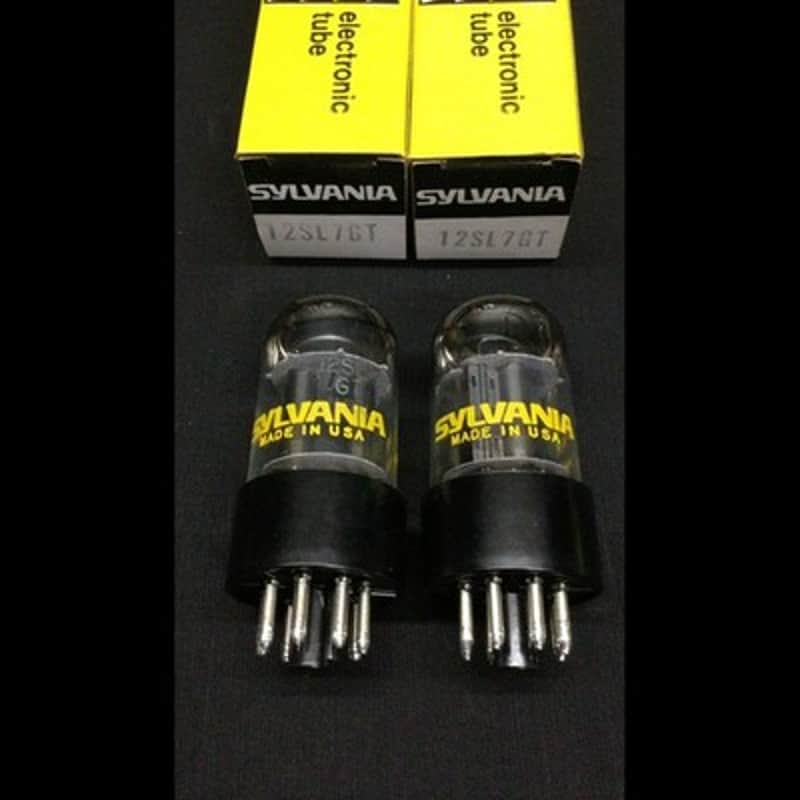 NOS Matched Pair SYLVANIA 12SL7GT Black Plate Vintage Vacuum Tubes F.9681 image 1