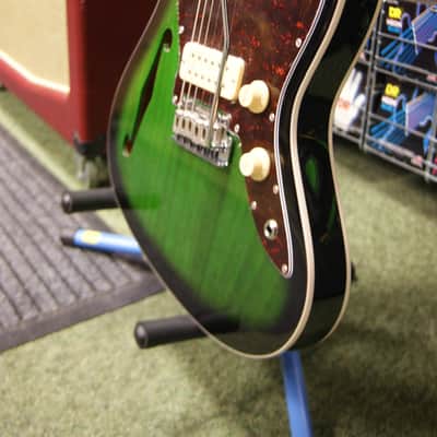 Revelation RJT-60 M TL semi acoustic guitar in greenburst image 10