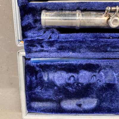 Linton Elkhart Indiana Concert Orchestral Band Flute Silver 3027 1960s - Silver image 2