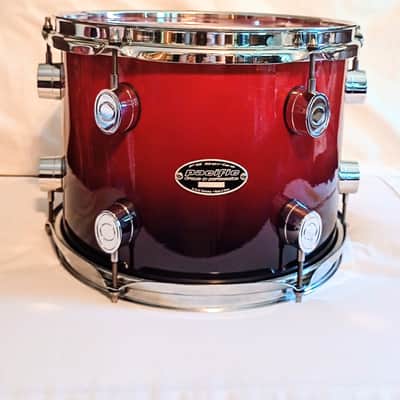 PACIFIC VINTAGE RACK TOM 12" - BLACK CHERRY BURST LACQUER - FREE SHIP TO C-USA! image 6
