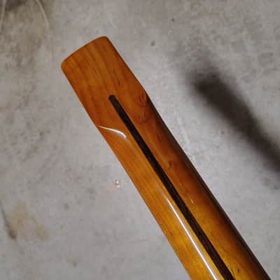 Flame Roasted Maple Strat Neck fits fender Stratocaster body 22 frets Modern image 11