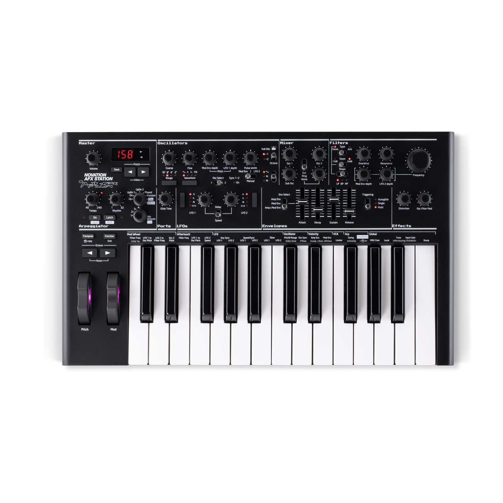 Novation AFX Station 25-Key Monophonic Synthesizer | Reverb
