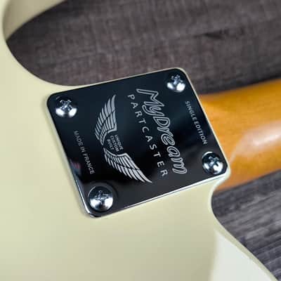 MyDream Partcaster Custom Built - Buttercream Thinline Tortoise Charlie Christian image 10