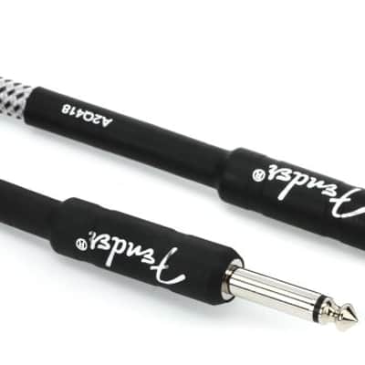 Fender Professional Series Straight to Straight Instrument Cable - 10 foot White Tweed image 1
