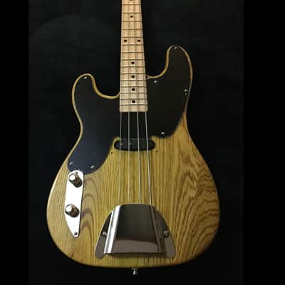 Wrong Way Customs 51/55 P Bass 2017 Natural Amber Left Handed Lefty Guitar Swamp Ash Maple image 1