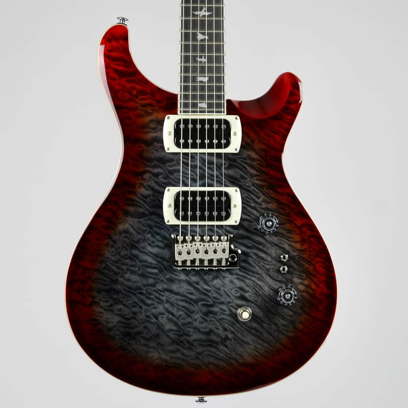 PRS SE Custom 24-08 Quilt - Charcoal Cherry Burst w/Gig Bag (115995:CG)