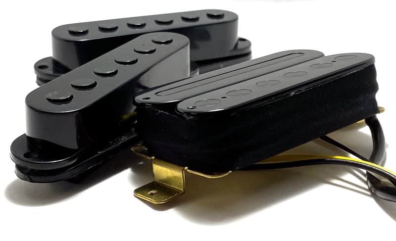 HSS Mixed Humbucker Single Single Pickup Set by Dragonfire ft. Thunder Bucker Bridge + Onyx Strat Single Middle & Neck Pickups with Performance Response image 1